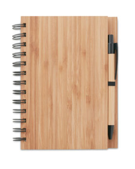 Personalizare Carnet din bambus cu pix
