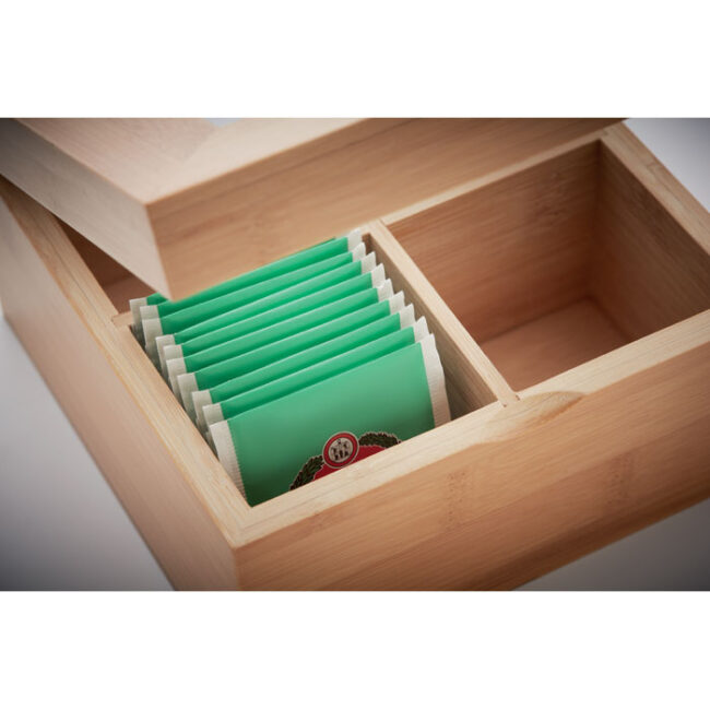 Cutie de ceai de bambus imprimate