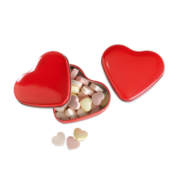 Personalizare Cutie formă inimă cu bomboane