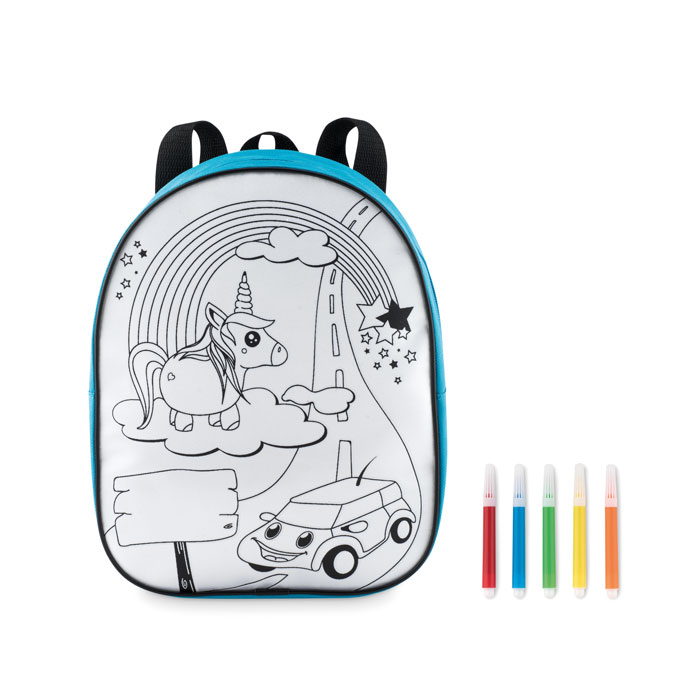 Rucsac cu 5 evidențiatoare imprimate Rucsac cu 5 evidențiatoare imprimate