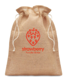 Săculeț cadouri de iută14x22cm personalizate