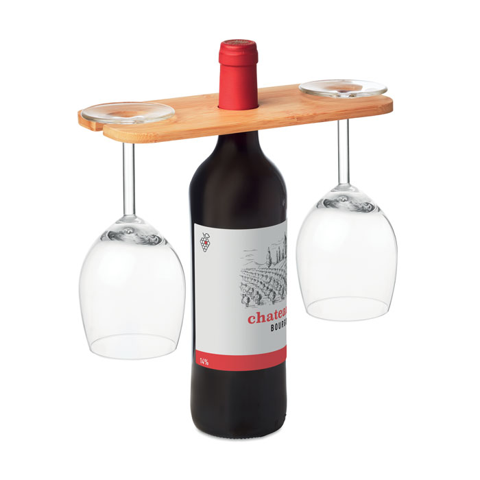 Suport pentru vin din bambus personalizate Suport pentru vin din bambus personalizate